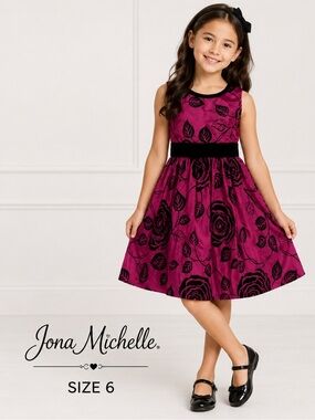 JONA MICHELLE girls purple party Hilda’s fashion chic  dress /size 6